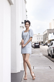 EVEIA SHEATH MINI DRESS (BABY BLUE)