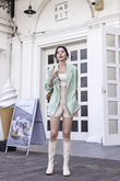 URBAN OVERSIZED PADDED BLAZER (MINT GREEN)