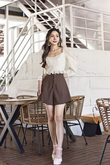 JAYDA HIGH WAIST SHORTS (BROWN)