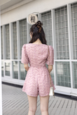 LANNIE SQUARE NECK PLAYSUIT (DUSTY PINK)