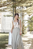 TULLIE RUFFLES MAXI SKIRT (GREEN)