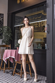 BREANNE HALTER NECK TENT DRESS (IVORY LACE)