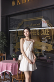 BREANNE HALTER NECK TENT DRESS (IVORY LACE)