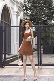 BETTY FITTED CROP TOP (RUST)