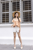 BARBARA BABYDOLL TOP (PASTEL ORANGE)