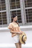 BARBARA BABYDOLL TOP (PASTEL ORANGE)