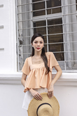 BARBARA BABYDOLL TOP (PASTEL ORANGE)