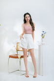 JADE HIGH WAISTED SHORTS (CREAM)