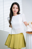 WILLOW SIDE RUCHED TOP (EYELET)