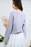 LEILANI BUTTON FRONT CARDIGAN (LILAC)