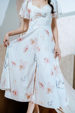 MILLIE FRONT RUCHED MAXI DRESS (FLORAL)