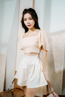 AILEE CAPE SLEEVES TOP (DEEP PEACH)