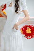 WHITLEE CUT OUT FRONT CHEONGSAM (WHITE)