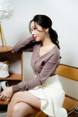 LIZZY BUTTON FRONT CARDIGAN (BROWN)