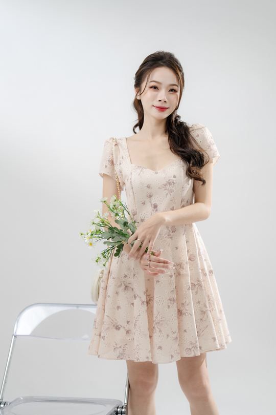 LANEY FLARE MINI DRESS (FLORAL)