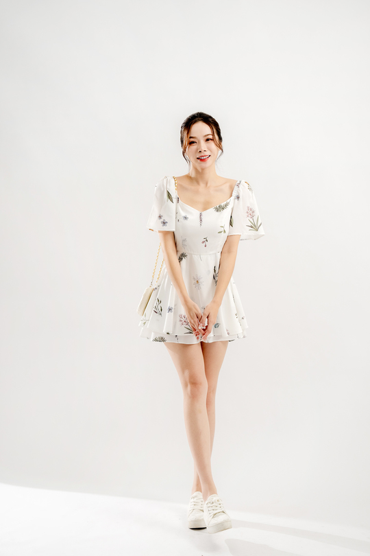 JESSIE SWEETHEART PLAYSUIT DRESS (FLORAL)