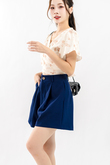 LENNON WIDE LEG CASUAL SHORT (BLUE)