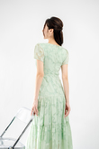 HANNI ROUND NECK TIERED DRESS (MINT)