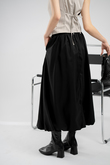 SEAN PUFF BALL MIDI SKIRT (BLACK)