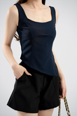 KENDELL ASYMMETRICAL HEM TOP (CETACEAN BLUE)