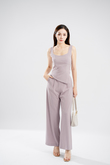 KYNDALL STRAIGHT LEG PANTS (LAVENDER GRAY)