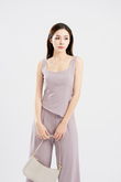 KENDELL ASYMMETRICAL HEM TOP (LAVENDER GRAY)