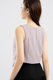 BONNY BUTTON FRONT VEST TOP (LAVENDER GRAY)