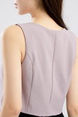 BONNY BUTTON FRONT VEST TOP (LAVENDER GRAY)