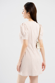 EDWIE ROUND NECK MINI DRESS (MISTY ROSE)