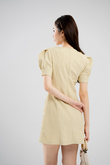 EDWIE ROUND NECK MINI DRESS (CORNSILK)