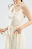 HAENA BUTTERFLIES CAMI DRESS (CREAM)