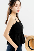 SUZY BABYDOLL CAMI TOP (BLACK)