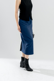 PAYTON BACK SPLIT PENCIL SKIRT (BLUE)