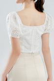 BRIANNA FRONT SPLIT TOP (EYELET)