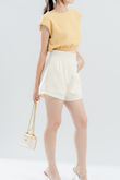 JOIE HIGH WAIST SHORTS (CREAM)