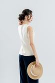 KAITLYN BUTTON VEST TOP (CREAM)