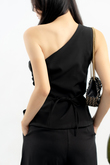 EMA ONE SHOULDER TOP (BLACK)