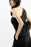 EMA ONE SHOULDER TOP (BLACK)