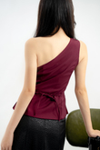 EMA ONE SHOULDER TOP (MAROON)