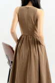 DOLLEE FLARE MIDAXI DRESS (COFFEE)