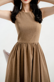 DOLLEE FLARE MIDAXI DRESS (COFFEE)