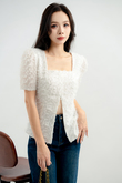 LINDIE FRONT ZIPPER TOP (WHITE)