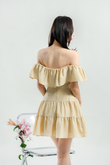 MINAY RUCHED TIERED SKIRT (YELLOW)