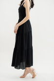 SUZZY TIERED MAXI DRESS (BLACK)