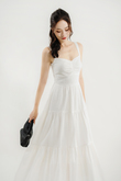 SUZZY TIERED MAXI DRESS (WHITE)