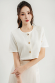 EMMIE ROUND NECK CROP TOP (CREAM)