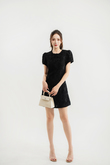 ELI RIBBON MINI DRESS (BLACK)