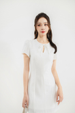 ELI RIBBON MINI DRESS (WHITE)