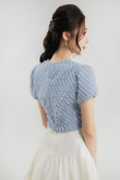 ALESIA ROUND NECK CROP TOP (BLUE)