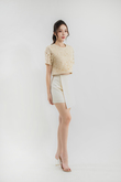 DAVEN ASYMMETRICAL SKORT (CREAM)